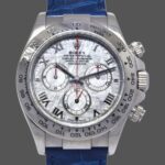 Rolex Daytona 116519 Blue Leather strap Meteorite Dial 40mm Mens Replica Watch