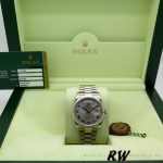 Rolex Day-Date 118239 Rhodium Roman Dial white gold 36mm Unisex Replica Watch - Image 6