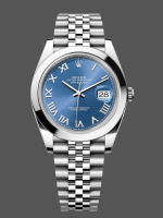 Rolex Datejust 41 Stainless Steel Blue Roman Dial Jubilee Bracelet M126300 0018 Men's Watch