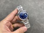 Rolex Day Date 36 36mm Bright Blue Diamond-Set Dial Fluted Bezel Presi m128236 0023 - Image 6