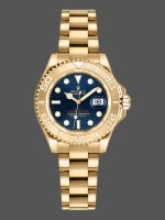 Rolex Yacht-Master 169628 Yellow Gold Blue Dial 29MM Lady Replica Watch