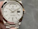 Rolex Day-Date 40mm Platinum Meteorite Baguette 228206 0036 Men's Watch - Image 3