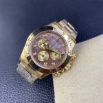 Rolex Daytona 116508 Yellow Gold Black Mother Of Pearl Dial 40MM Mens Replica Watch - Image 6