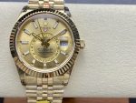Rolex Sky-Dweller m336938-0004 Yellow Gold Champagne Dial 42mm Mens Replica Watch - Image 3