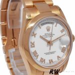 Rolex Day-Date 118205 White Roman Numeral Dial 36mm Unisex Replica Watch - Image 2