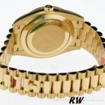 Rolex Day-Date 228398TBR Silver Diagonal Motif Dial Diamond Bezel 40mm Mens Replica Watch - Image 5