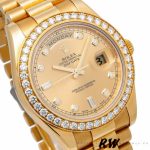 Rolex Day-Date 218348 Champagne Diamonds Dial 41MM Mens Replica Watch - Image 3