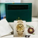 Rolex Day Date 118348 Champagne diamond Dial Yellow Gold 36mm Unisex Replica Watch - Image 6