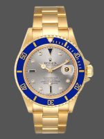 Rolex Submariner 16618 Serti Dial Blue Bezel 40mm Mens Replica Watch