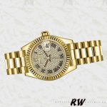 Rolex Datejust 279178 Diamond Pave Dial Fluted Bezel 28mm Lady Replica Watch - Image 4