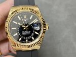 Rolex Sky Dweller m336238 0002 Yellow Gold Black Dial 42mm Mens Replica Watch - Image 3