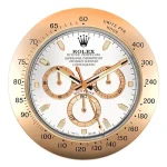 Rolex Daytona Rose Gold & White Wall Clock