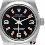 Rolex Oyster Perpetual 176200 Stainless Steel Case Black Dial 26MM Lady Replica Watch - Image 4