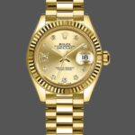 Rolex Datejust 279178 Champagne Diamond Dial Fluted Bezel 28mm Lady Replica Watch