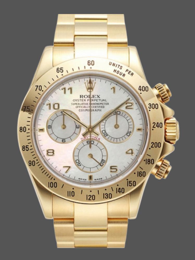 FA11CB26-FF92-9C07-607B-480CF51E2240 Rolex Daytona 116528 Mother of Pearl Dial 40mm Mens Replica Watch - Image 1