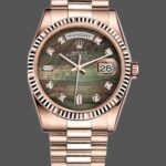 Rolex Day-Date 118235 MOP Black Dial 36mm Unisex Replica Watch