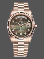 Rolex Day-Date 118235 MOP Black Dial 36mm Unisex Replica Watch