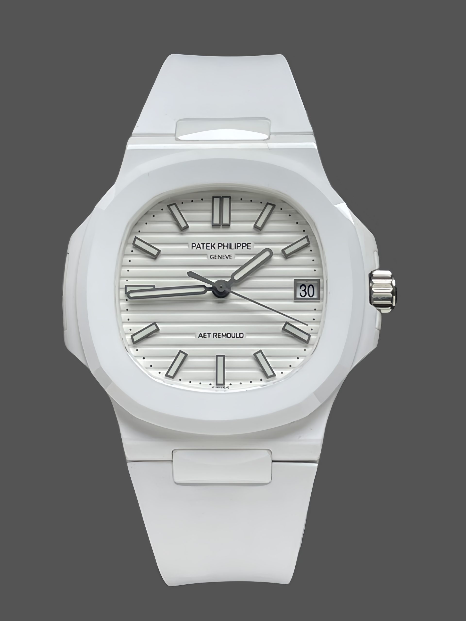 FA620D23-39C2-D4A8-3FDE-53F53E4BD6AE Patek Philippe Nautilus White Dial 5711 40MM Replica Watch - Image 1