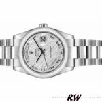 Rolex Day-Date 118209 White Gold Meteorite Grey Dial 36mm Unisex Replica Watch - Image 3