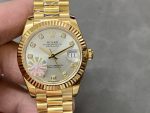 Rolex Datejust 31 Yellow Gold Silver Diamond Dial M278278 0034 Women's Watch - Image 3