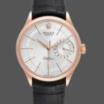 Rolex Cellini Date 50515 Rose Gold Silver Guilloche Index Dial 39mm Mens Replica Watch