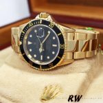 Rolex Submariner 16618 Yellow Gold Black Dial 40mm Mens Replica Watch - Image 3