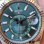 Rolex Sky-Dweller 336934 Fluted Bezel Green Dial 42MM Mens Replica Watch - Image 12
