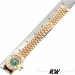 Rolex Day-Date 118388 Yellow Gold Green Enamel Diamond Dial 36MM Unisex Replica Watch - Image 6