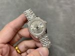 Rolex Datejust 28 Silver Dial Diamond Bezel m279384rbr 0021 Women's Watch - Image 5