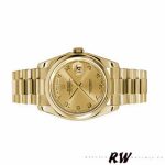 Rolex Day-Date 118208 champagne dial Arabic Numeral Hour Markers yellow gold 36mm Unisex Replica Watch - Image 3