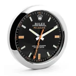 Rolex Milgauss Silver & Black Wall Clock - Image 2