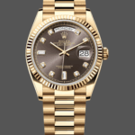 Rolex Day-Date 128238 Fluted Bezel Dark Grey Dial 36MM Unisex Replica Watch