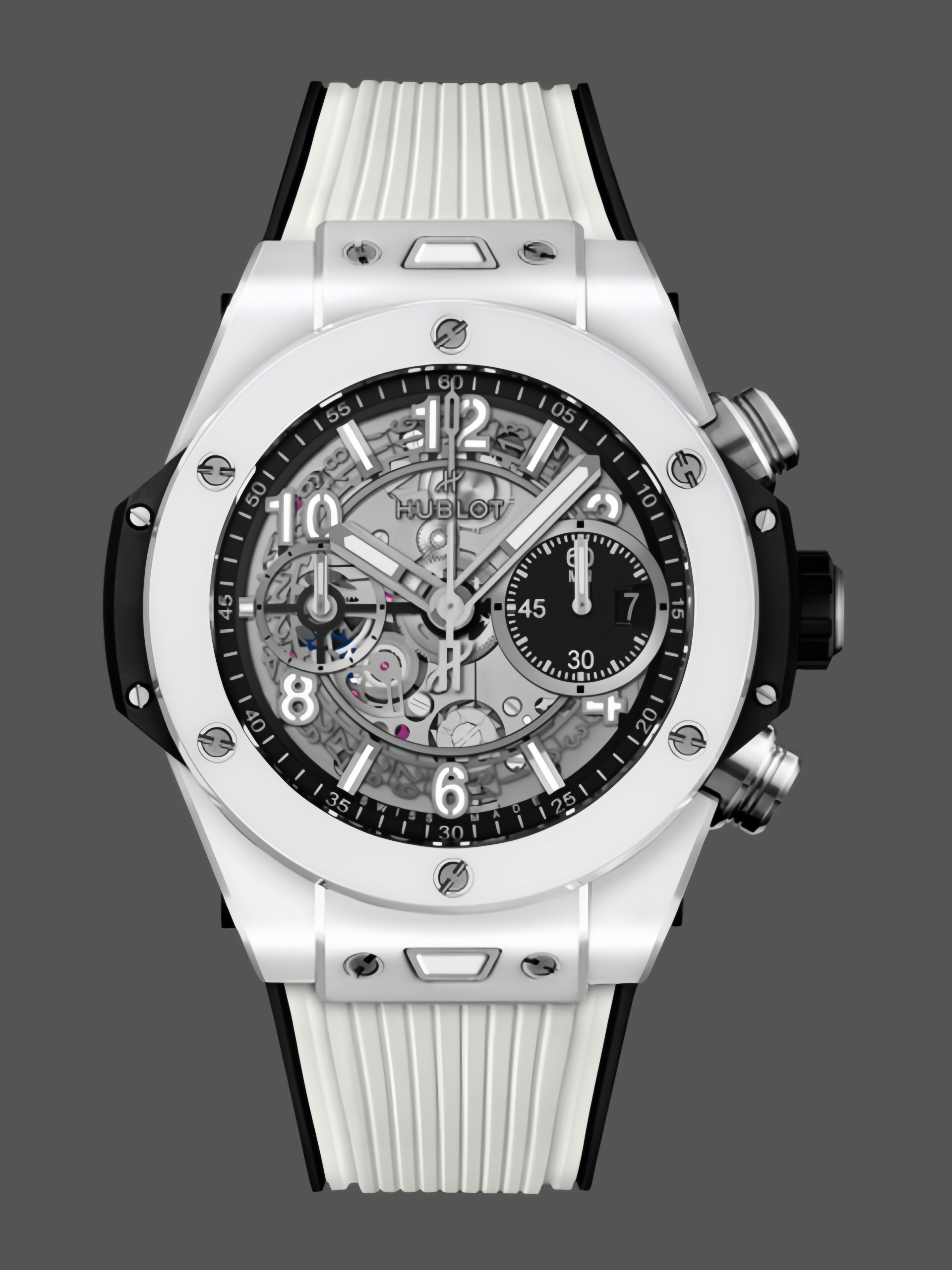 FEC7C4AC-43B1-3F1D-C3BC-E263A00992C2 Hublot Big Bang Unico White Ceramic 411.HX.1171.RX - Image 1