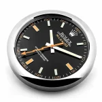 Rolex Milgauss Silver & Black Wall Clock - Image 3