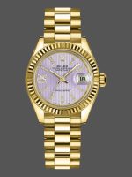 Rolex Datejust 279178 Lilac Purple Dial Fluted Bezel 28mm Lady Replica Watch