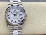 Rolex Day Date 36 White Dial Platinum President Bracelet m128236 0017 - Image 3