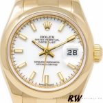 Rolex Datejust 179168 Smooth Domed White Index Dial 26MM Lady Replica Watch - Image 3