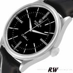 Rolex Cellini Time 50509 Black Leather Strap Black Dial 39mm Mens Replica Watch - Image 4