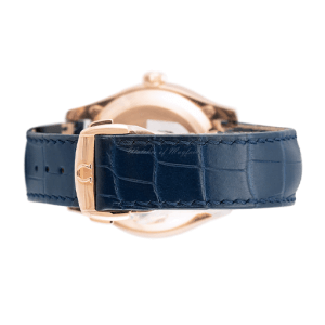 omega-de-ville-tourbillon-black-dial-rose-gold-replica-watch