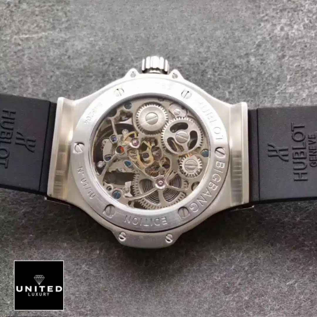 Audemars Piguet Royal Oak Openworked 411.JX.1170.RX "Diamond" Exact Replica 1:1 Yeni Proje 2 10 Hublot Bigbang tourbillion watch grey backgorund and stainless steel case