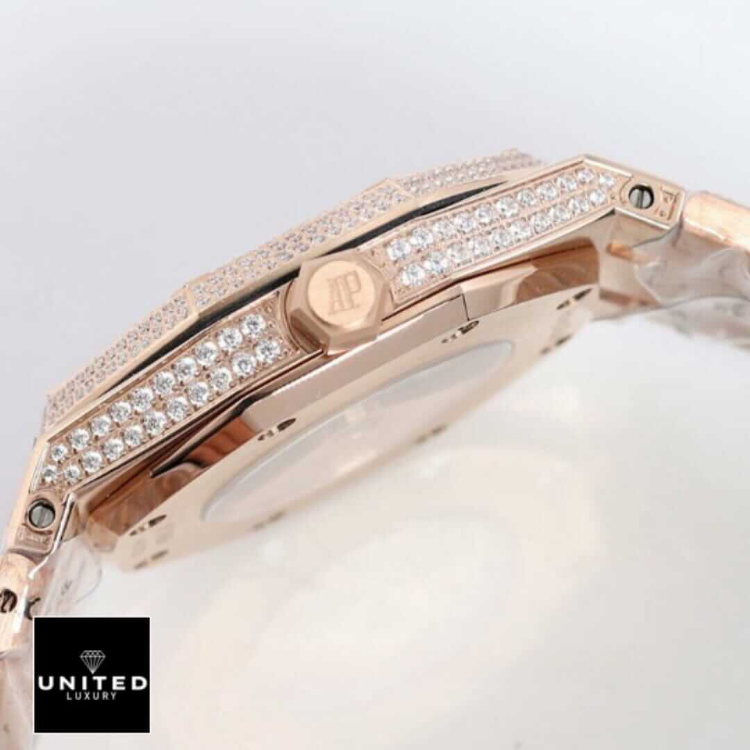 Audemars Piguet Royal Oak AP160SF296 "Iced Out Rose Gold" Top Grade Replica Yeni Proje 3 27 Audemars Piguet Royal Oak AP160SF296 "Iced Out Rose Gold" Top Grade Replica Yeni Proje 3 27
