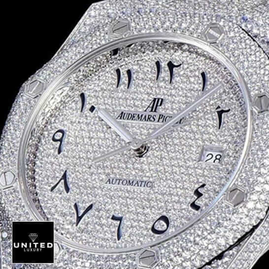 Audemars Piguet Royal Oak "Iced Out" 15400ST.OO.1220ST.02 Authentic Replica Edition aa 1 Audemars Piguet Royal Oak Custom Pave Diamond Set Dial Replica