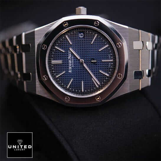 Audemars Piguet Royal Oak "Jumbo" Extra-Thin 16202ST "Blue Dial" Masterpiece Replica ap extra thin blue dial 6 Audemars Piguet Royal Oak "Jumbo" Extra-Thin 16202ST "Blue Dial" Masterpiece Replica ap extra thin blue dial 6