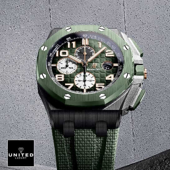 Audemars Piguet Royal Oak Offshore 26405CE.OO.A056CA.01 "Green Dial" High-End Clone Quality ap green black ceramic replica ap-green-black-ceramic-replica