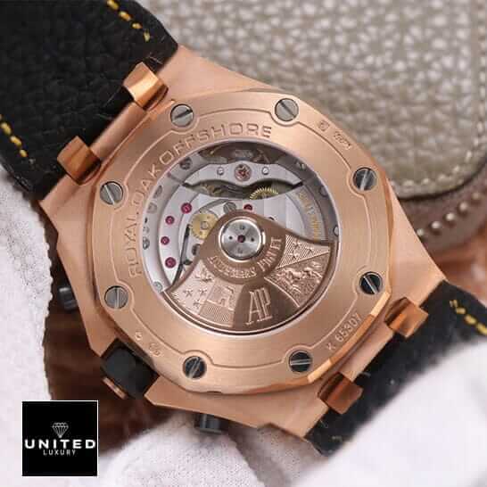 Audemars Piguet Royal Oak Offshore 26401RO.OO.A002CA.01 "Rose Gold" Ultra Realistic Clone ap leather strap gold back ap-leather-strap-gold-back