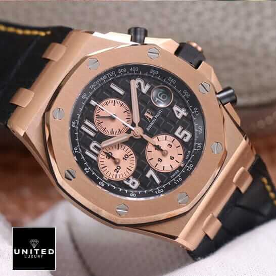 Audemars Piguet Royal Oak Offshore 26401RO.OO.A002CA.01 "Rose Gold" Ultra Realistic Clone ap leather strap gold ap-leather-strap-gold-luxury