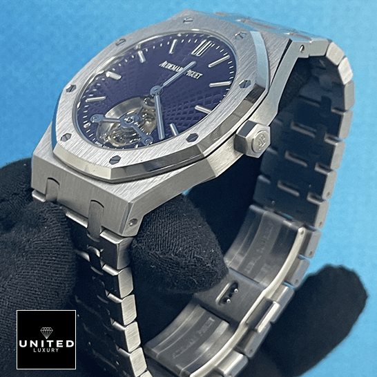 Audemars Piguet Royal Oak Tourbillon Extra-Thin 26522ST Exclusive Clone Edition audemars piguet royal oak 26522ST.OO .12 replica rightside audemars-piguet-royal-oak-26522ST.OO_.12-replica-rightside