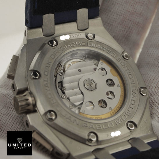 Audemars Piguet Royal Oak Offshore 26030PO.OO.D021IN.01 "Juan Pablo Montoya" Luxury Clone Quality audemars piguet royal oak offshore 26030PO.OO .D021IN.01 replica back Audemars Piguet Ofsshore 26030PO.OO_.D021IN.01 Stainless Steel Case Replica