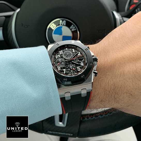 Audemars Piguet Royal Oak Offshore 26400SO.OO.A002CA.01 "Vampire" Ultra Clone 1:1 audemars piguet royal oak offshore 26470SO.OO replica wrist Audemars Piguet Royal Oak 26470SO.OO Black Dial Replica in the bwm car