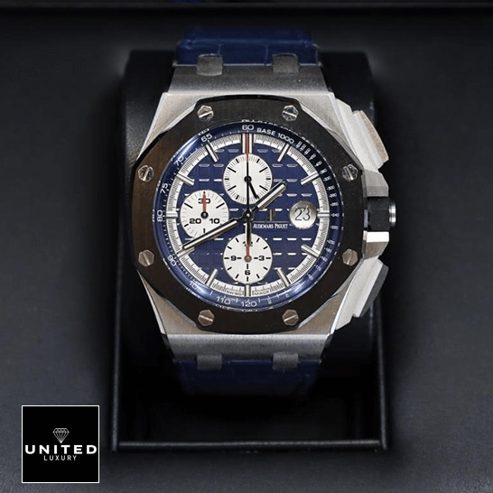 Audemars Piguet Royal Oak Offshore 26401PO Exceptional Replica 1:1 audemars piguet royal oak offshore novelty man Audemars Piguet Royal Oak Blue Dial Replica in the black box